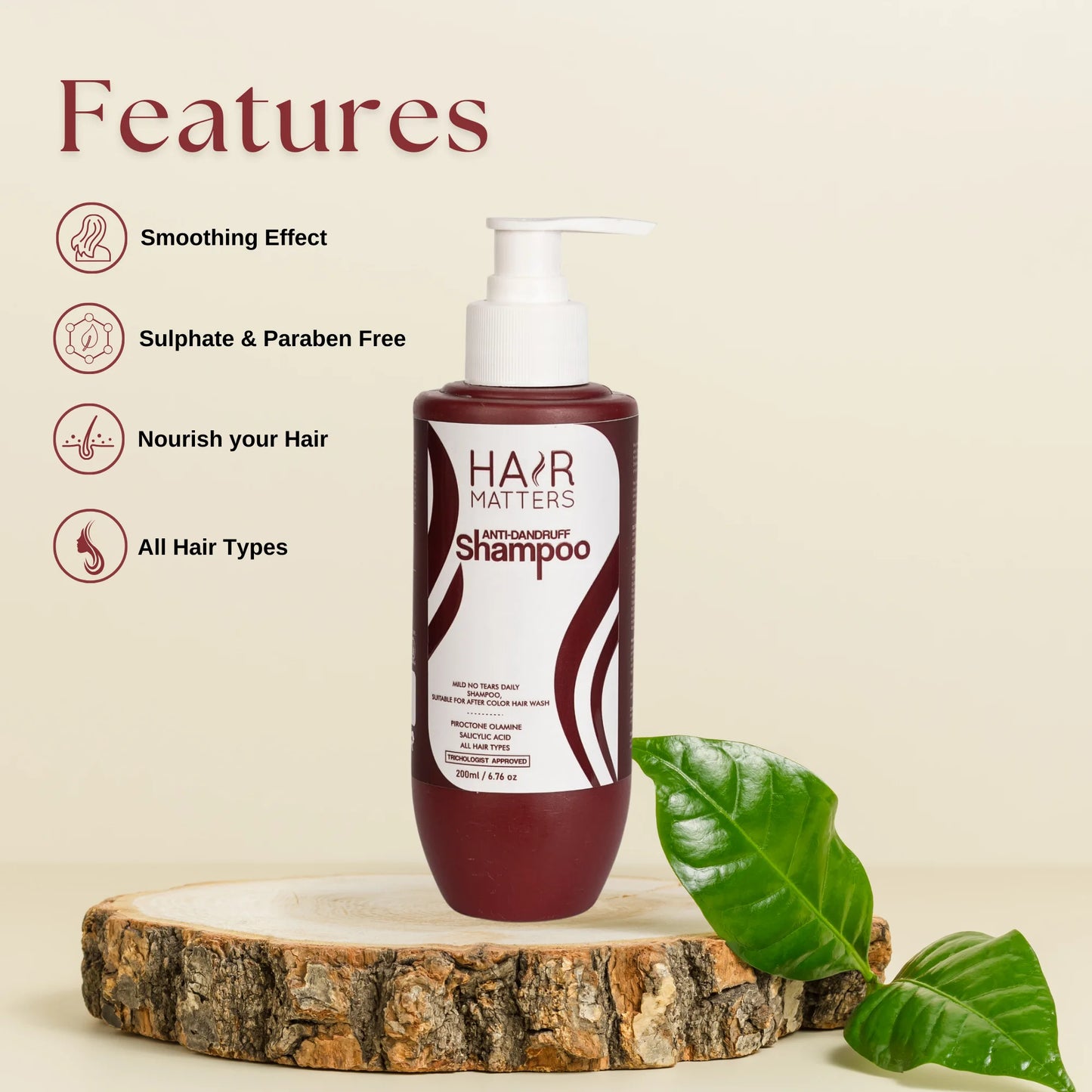 Anti Dandruff Shampoo | Relieves from dandruff related itching |Strong & Smooth Hair | For Daily Use| (200ml)