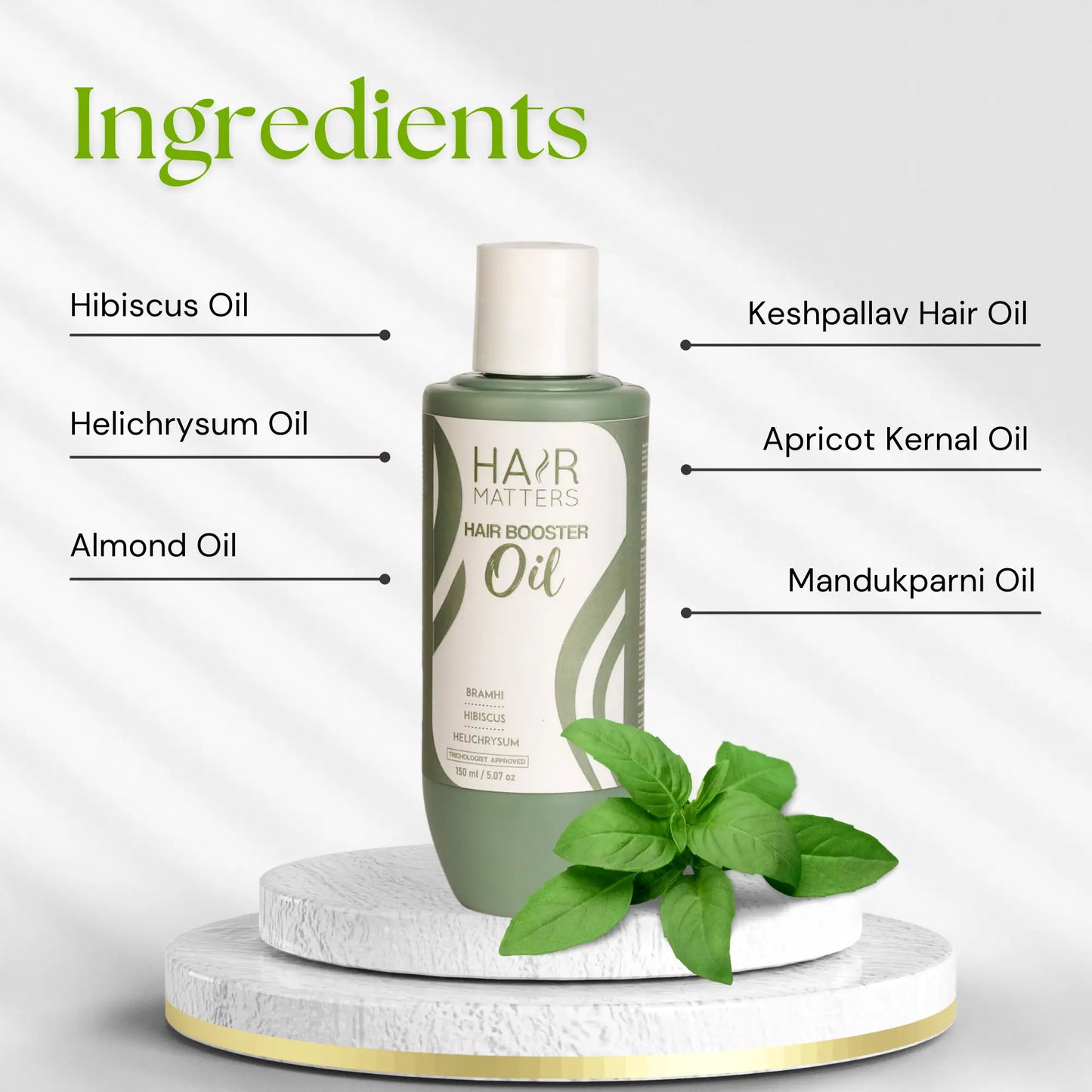 Hair Booster Oil | Apricot Kernel & Bakuchi Blend | Promotes Growth, Strengthens, Nourishes | 150ml